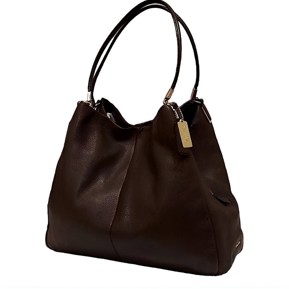 Coach Handbags - 🎁 Coach Madison Phoebe 3 Compartment Center Zip Leather Shoulder Hobo Bag